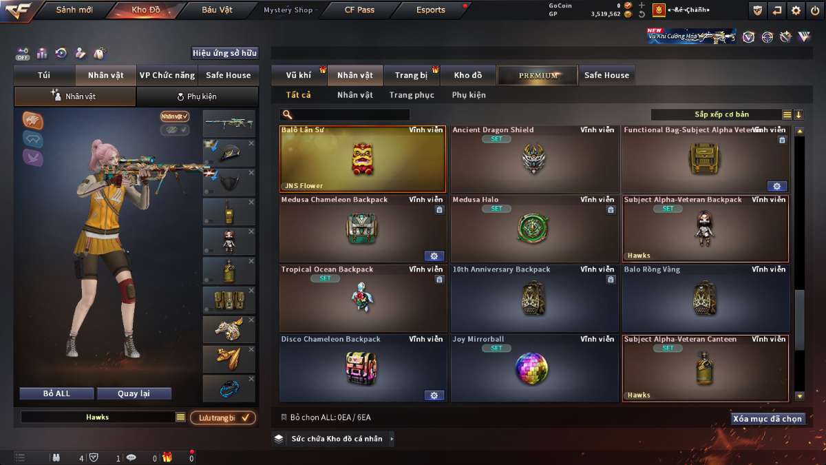 shop acc cf uy tin gia re